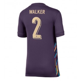 England Kyle Walker #2 Borta Kläder Dam EM 2024 Kortärmad